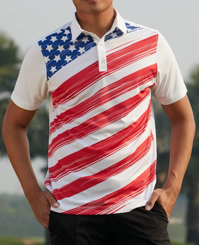 US Flag Golf Shirts